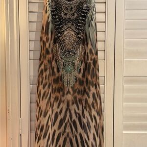 Elegant Leopard Print Maxi Dress